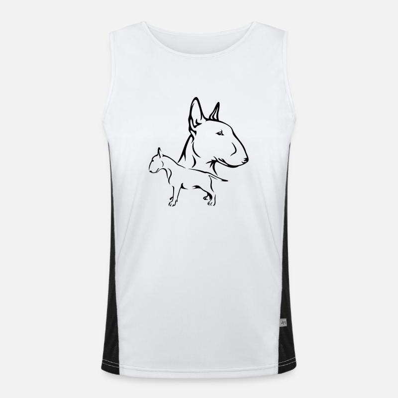 Miniature Bullterrier Funktionelles Kontrast-Tank Top für Männer 