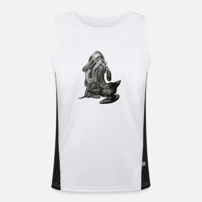 Blacksmith gnom Funktionelles Kontrast-Tank Top für Männer 