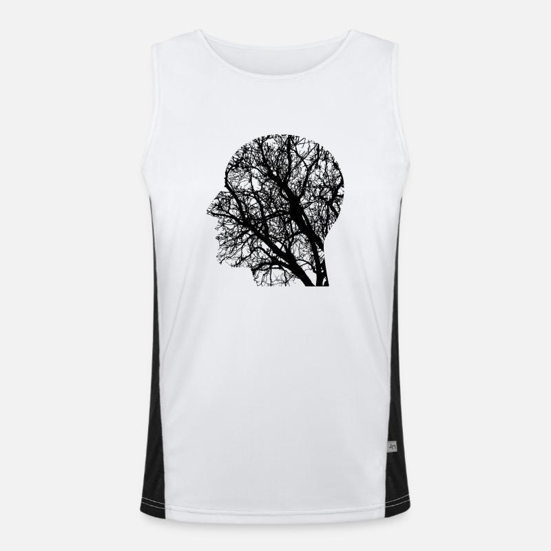 Tree Head Funktionelles Kontrast-Tank Top für Männer 