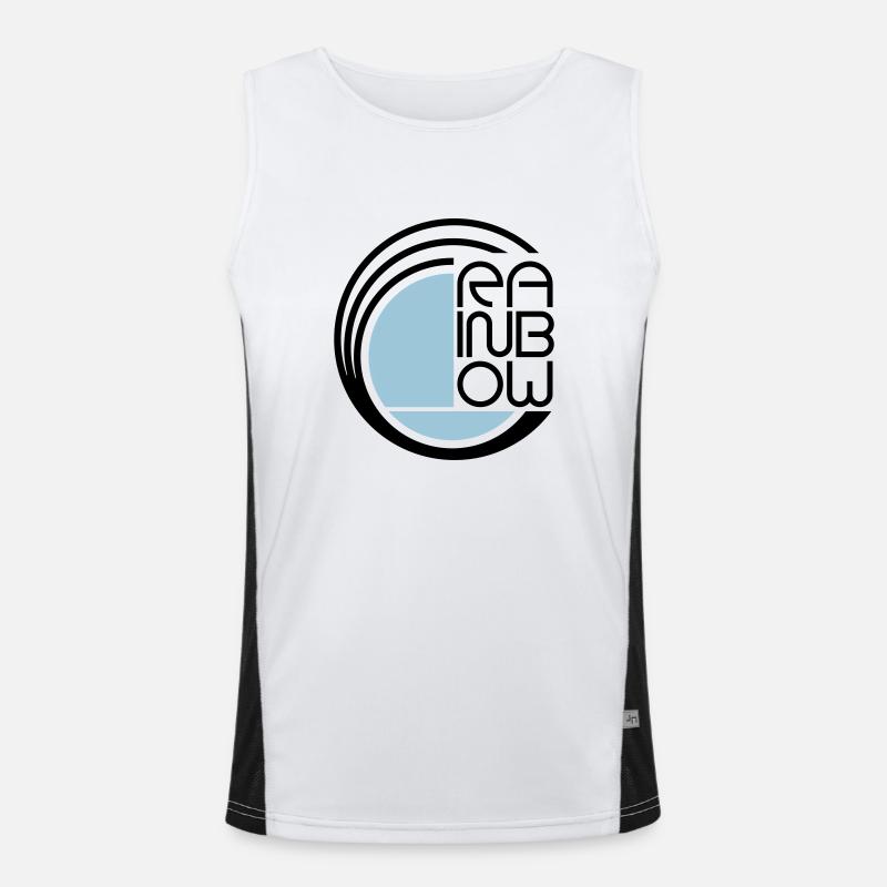 Rainbow Logo symbol Funktionelles Kontrast-Tank Top für Männer 