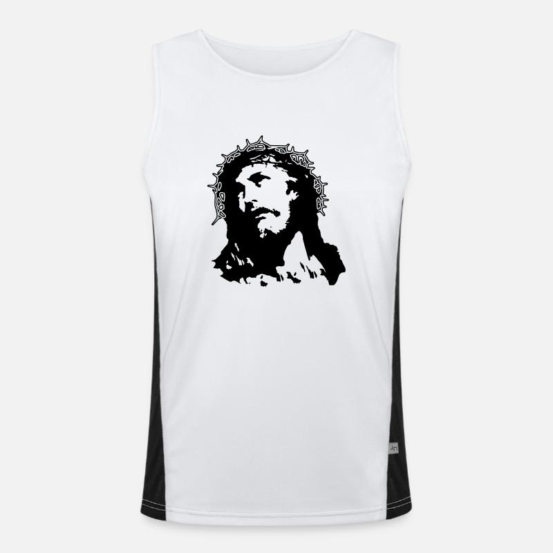 Jesus de Funktionelles Kontrast-Tank Top für Männer 
