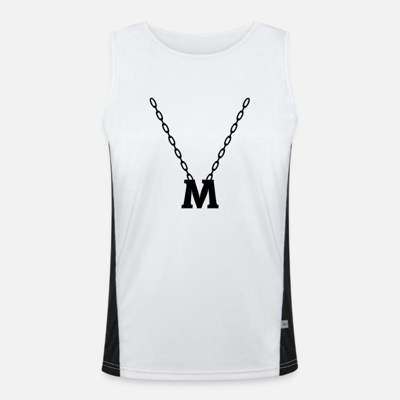 Des chaînes de lettres initiales M Débardeur respirant contrasté Homme 