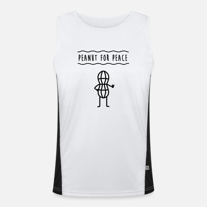 Peanut for peace Men's Functional Contrast Tank Top 