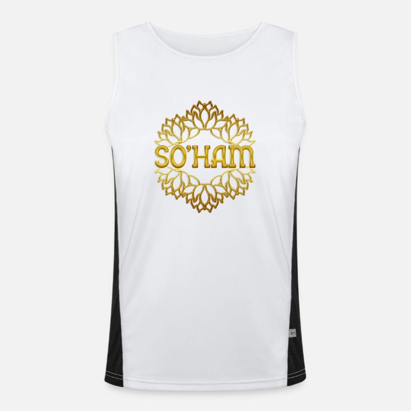 Soham - fleur de lotus Débardeur respirant contrasté Homme 