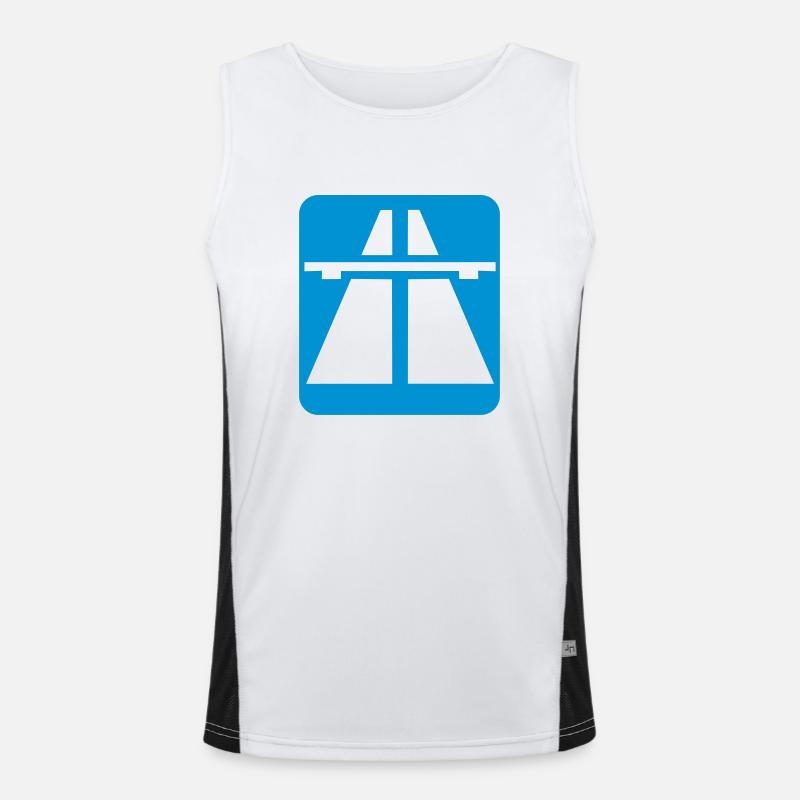autoroute Débardeur respirant contrasté Homme 