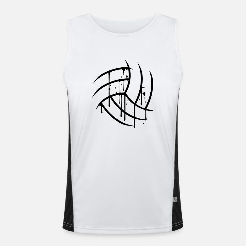 halbkreis rund text muster kratzer alt risse vinta Funktionelles Kontrast-Tank Top für Männer 