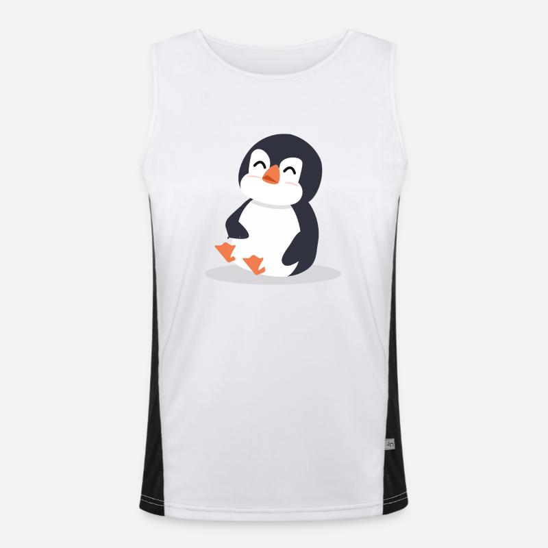 Pinguin Funktionelles Kontrast-Tank Top für Männer 