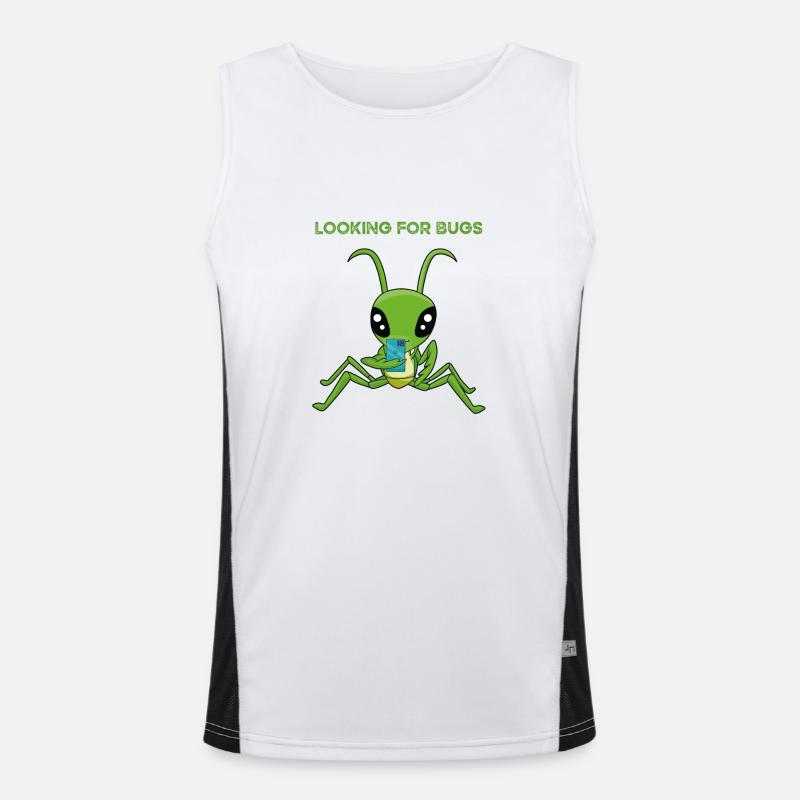 Looking for Bugs-Gottesanbeterin Handy Funktionelles Kontrast-Tank Top für Männer 