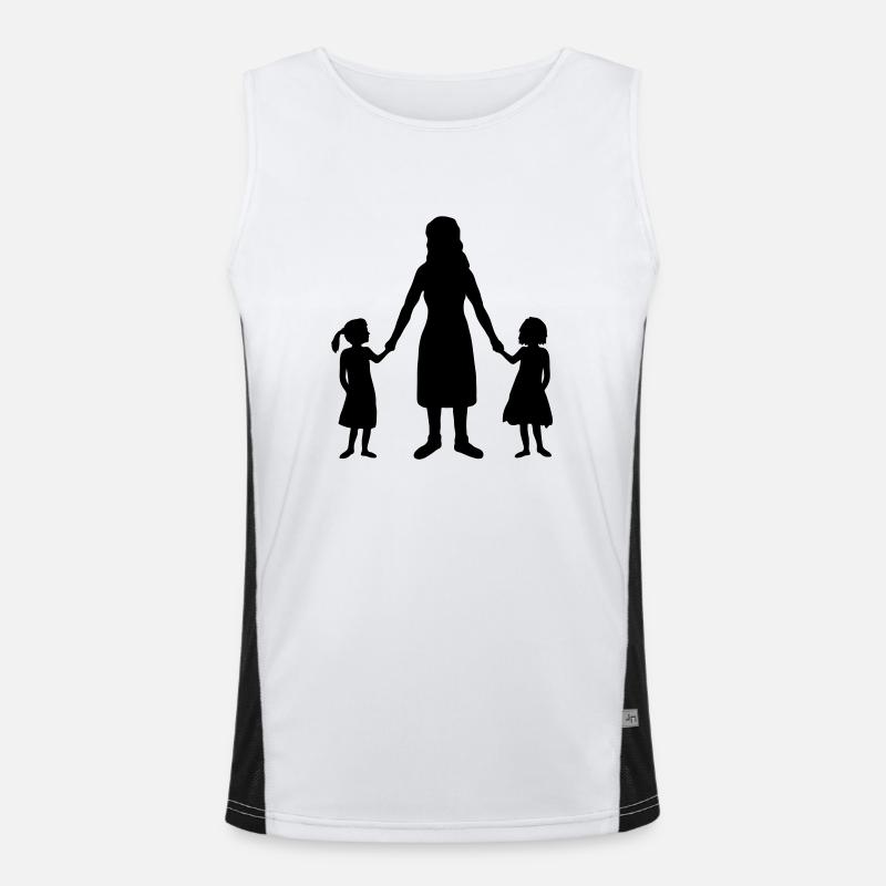 Silhouette 2 Daughters Mother Men's Functional Contrast Tank Top 