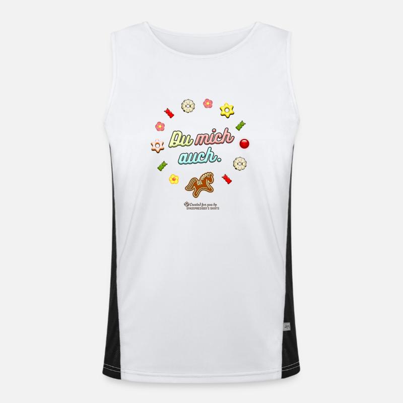 Du mich auch Funktionelles Kontrast-Tank Top für Männer 