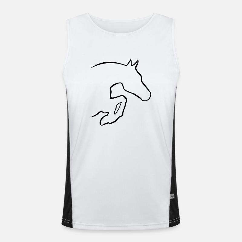 Springpferd Funktionelles Kontrast-Tank Top für Männer 