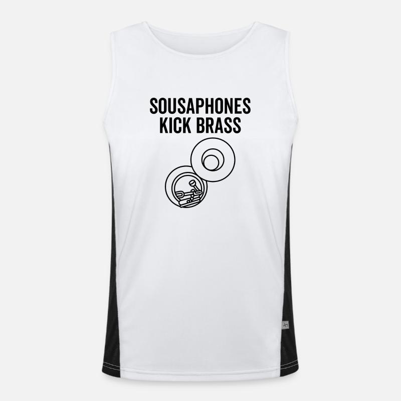 Sousaphone Kick Brass Funktionelles Kontrast-Tank Top für Männer 
