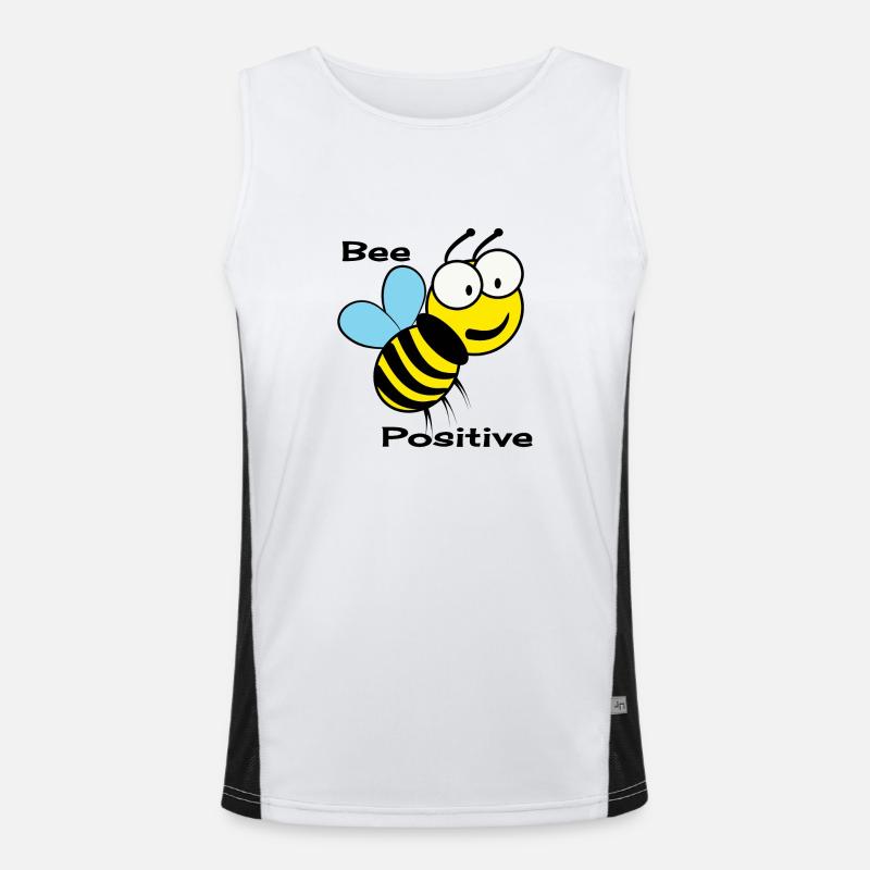 bee positive Funktionelles Kontrast-Tank Top für Männer 