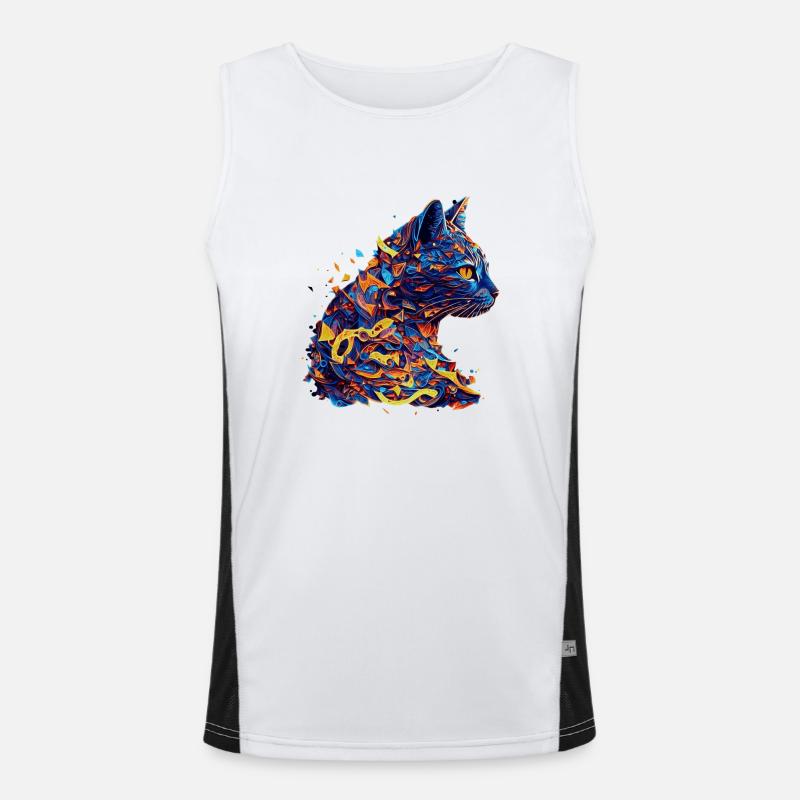 Vector Kätzchen als schönes auffallendes Artwork Funktionelles Kontrast-Tank Top für Männer 