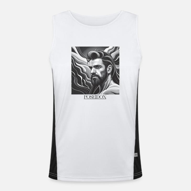 GREEK POSEIDON Funktionelles Kontrast-Tank Top für Männer 