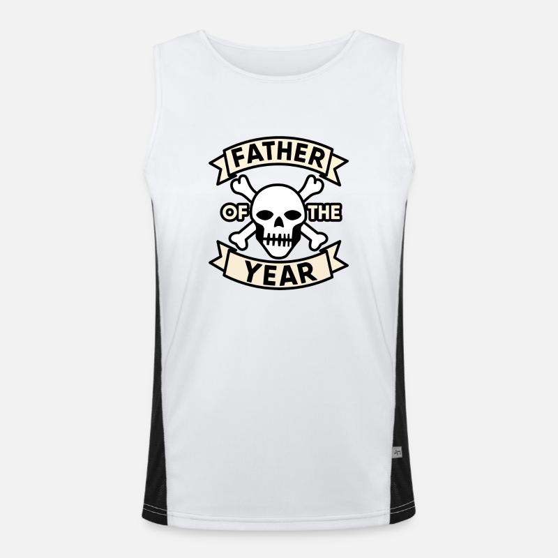 Père de l’année : Skull Tribute Design Débardeur respirant contrasté Homme 