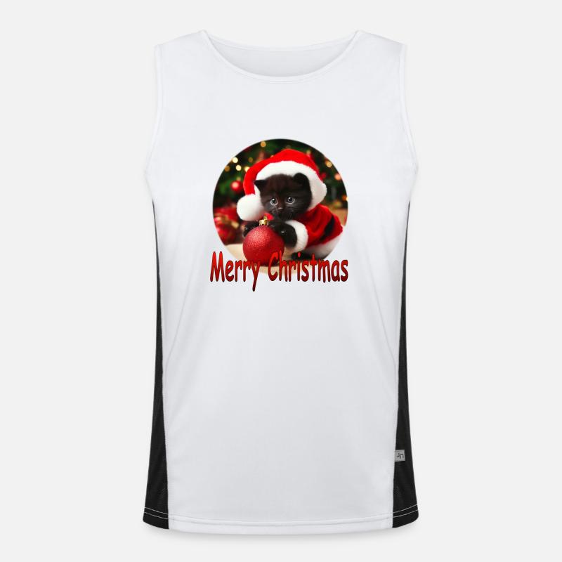 Joyeux Noël Chat 02 Débardeur respirant contrasté Homme 