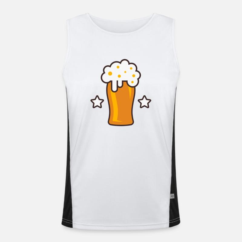 Logo de la bière 2 Débardeur respirant contrasté Homme 