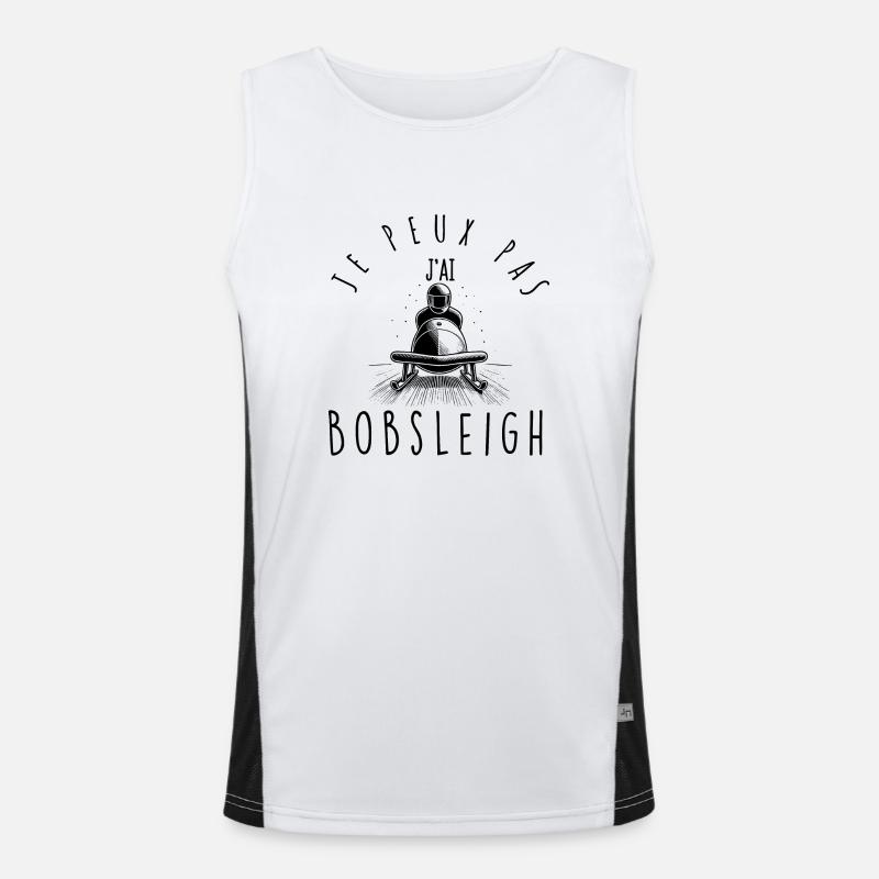 I can't, I have Bobsleigh - Men's Functional Contrast Tank Top  - white/black