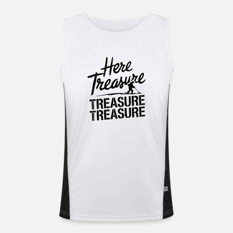 Treasure hunter design for explorers Men's Functional Contrast Tank Top 