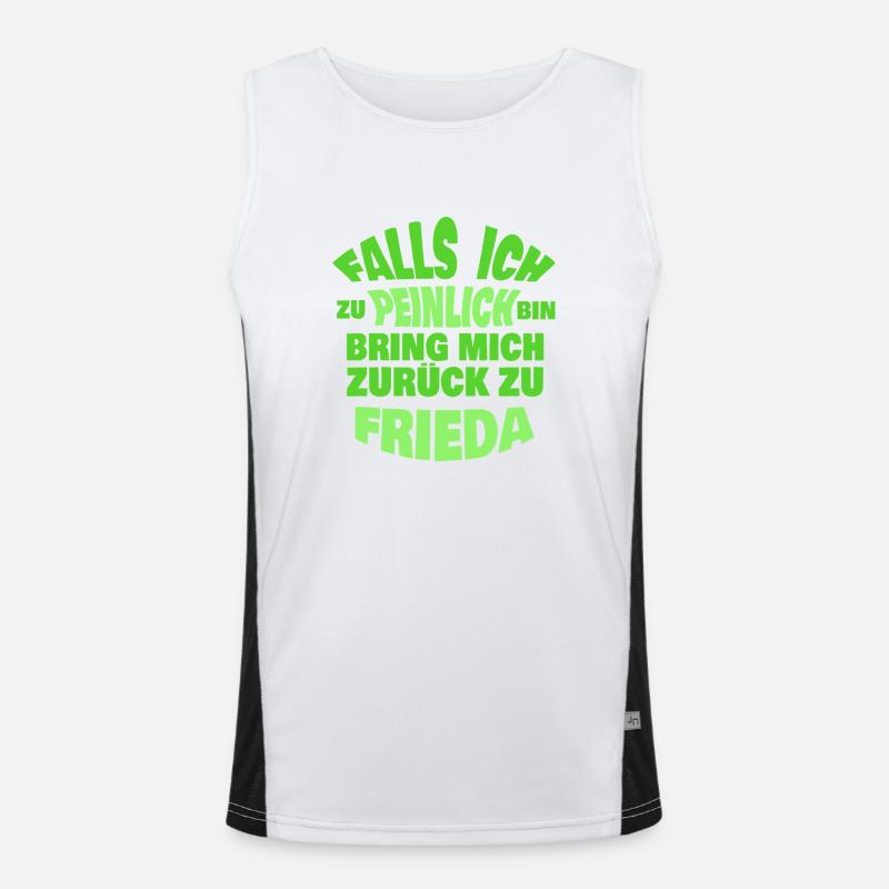 Bachelor party Frieda - Men's Functional Contrast Tank Top  - white/black