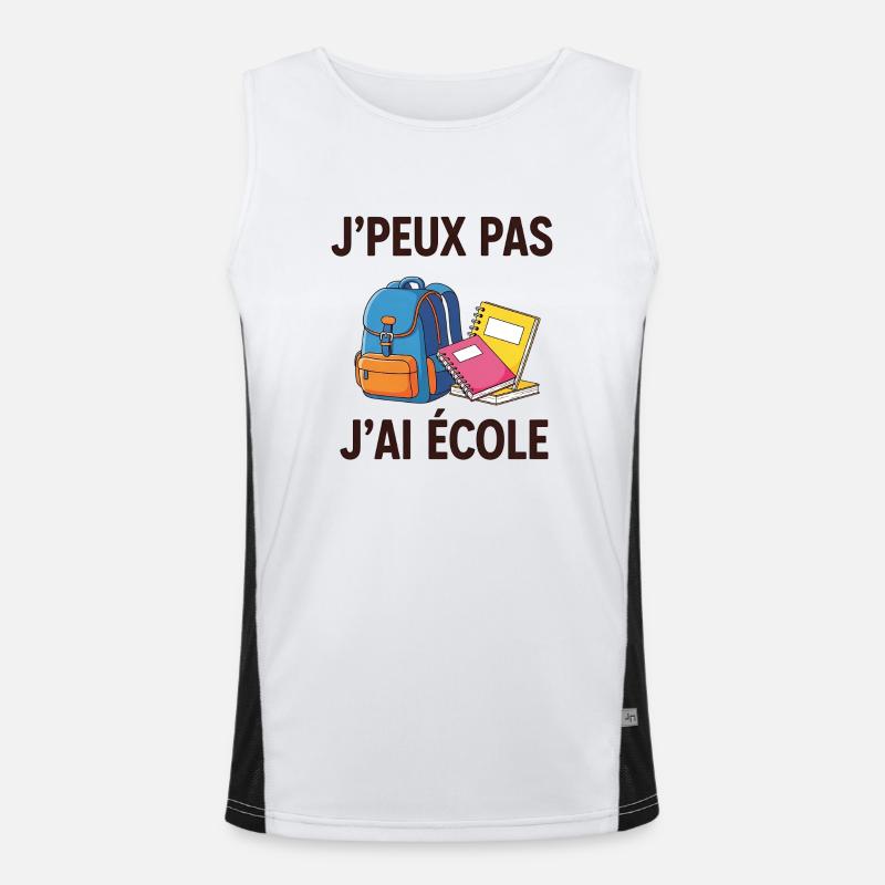 j'peux pas j'ai école Débardeur respirant contrasté Homme 