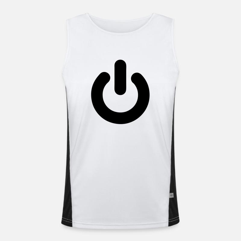on, off, switch, PC, computer, SWITCH, on, out, Men's Functional Contrast Tank Top 