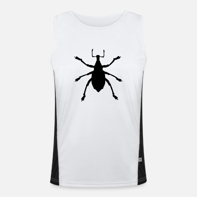 bug1 - Men's Functional Contrast Tank Top  - white/black