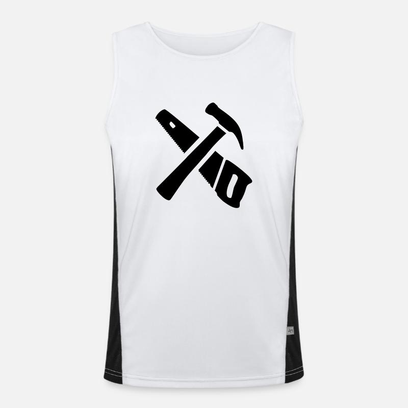 tools - Men's Functional Contrast Tank Top  - white/black