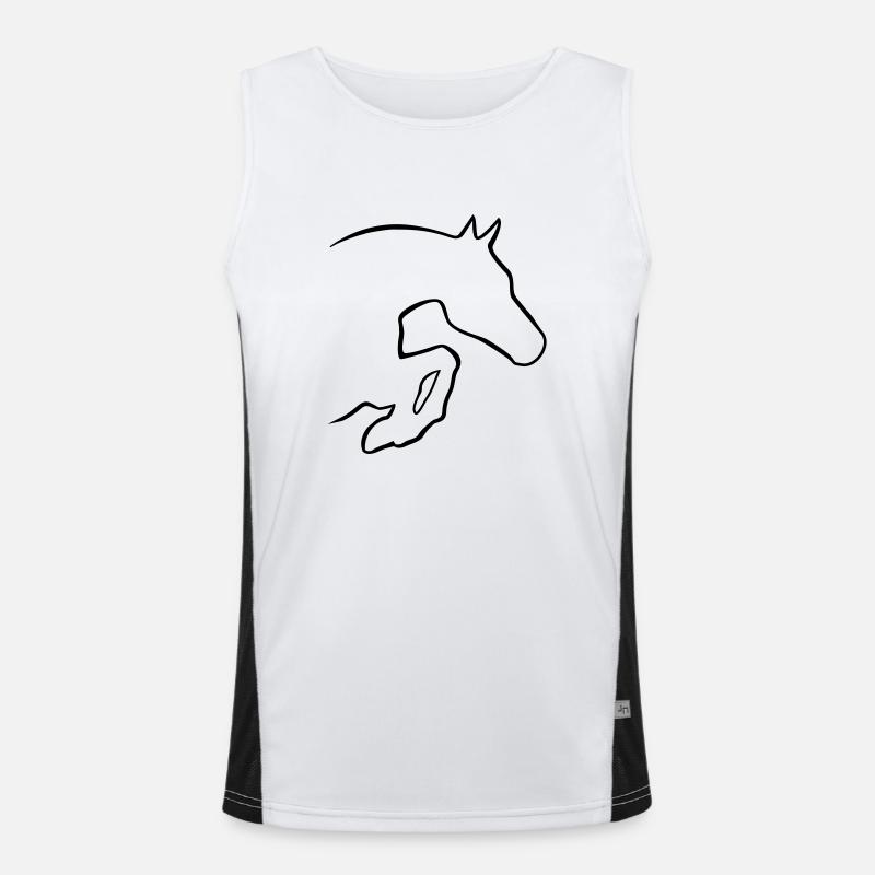 jumping horse Débardeur respirant contrasté Homme 