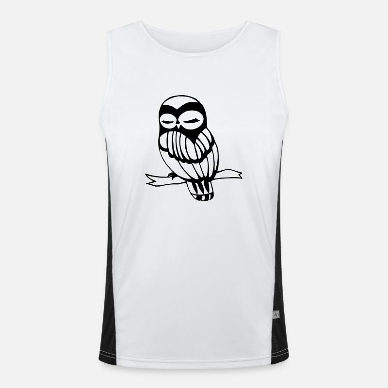 Eule Owl Maya Funktionelles Kontrast-Tank Top für Männer 