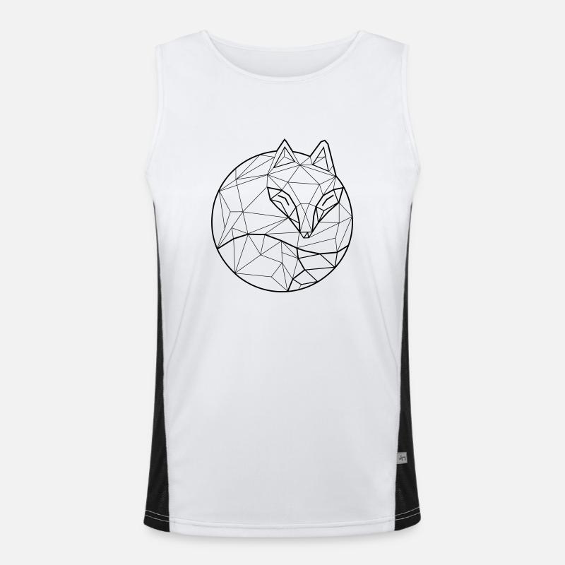 Fox Graph Funktionelles Kontrast-Tank Top für Männer 