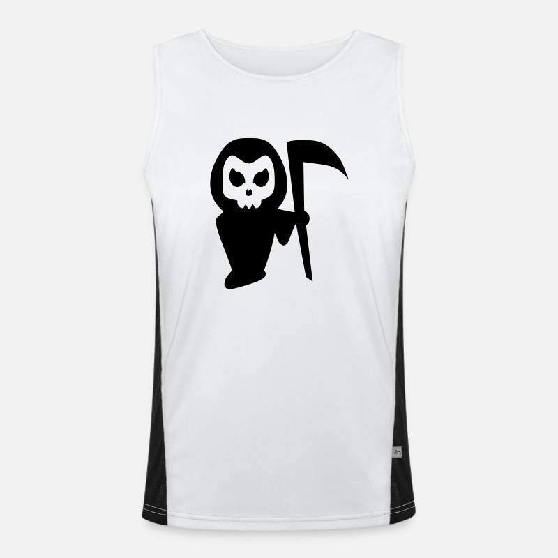 Grim Reaper Halloween Men's Functional Contrast Tank Top 