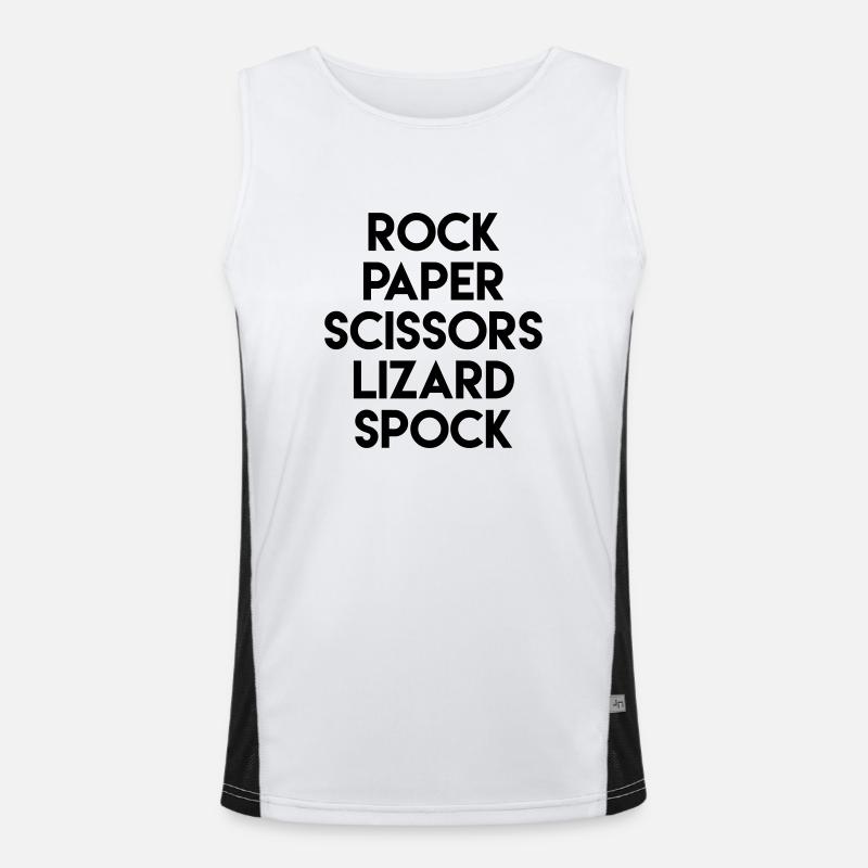 Rock paper scissors lizard spock Men's Functional Contrast Tank Top 