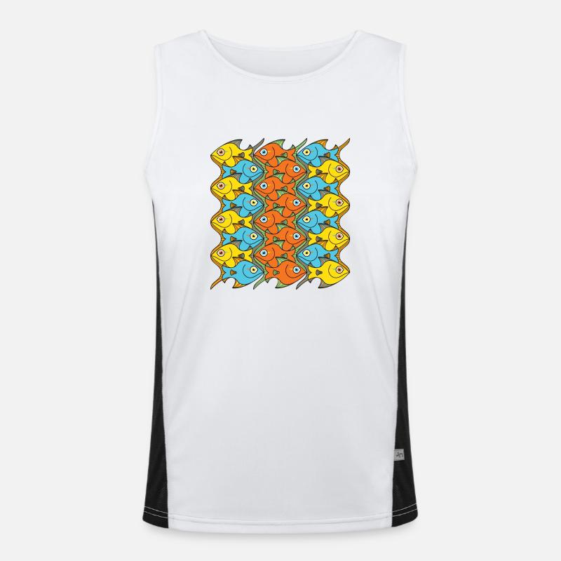 Something is Nicely Fishy Here! Men's Functional Contrast Tank Top 