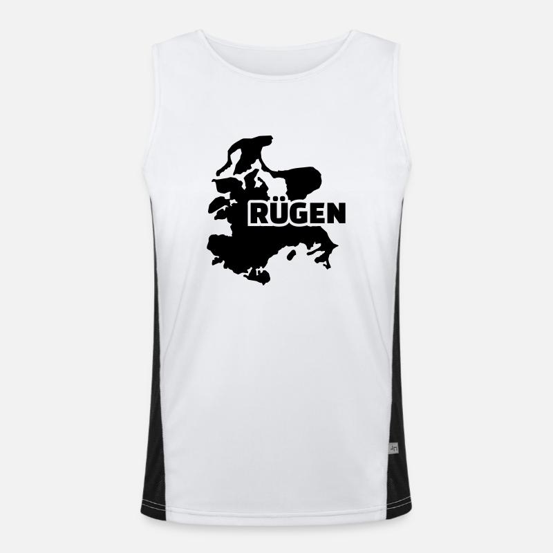 Rügen Funktionelles Kontrast-Tank Top für Männer 