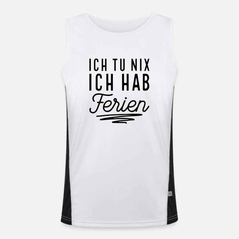 Endlich Ferien Funktionelles Kontrast-Tank Top für Männer 