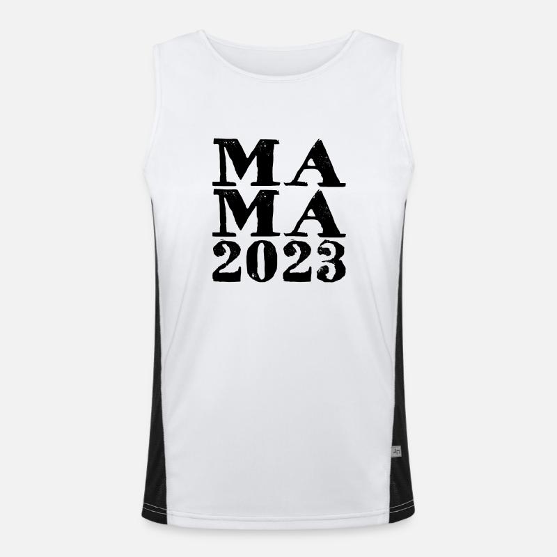 Mama 2023, Mutter werden, Eltern, Schwangerschaft Funktionelles Kontrast-Tank Top für Männer 
