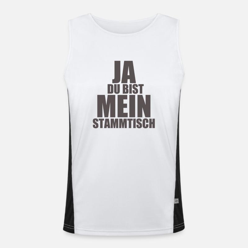 Stammtisch - Spruch Funktionelles Kontrast-Tank Top für Männer 