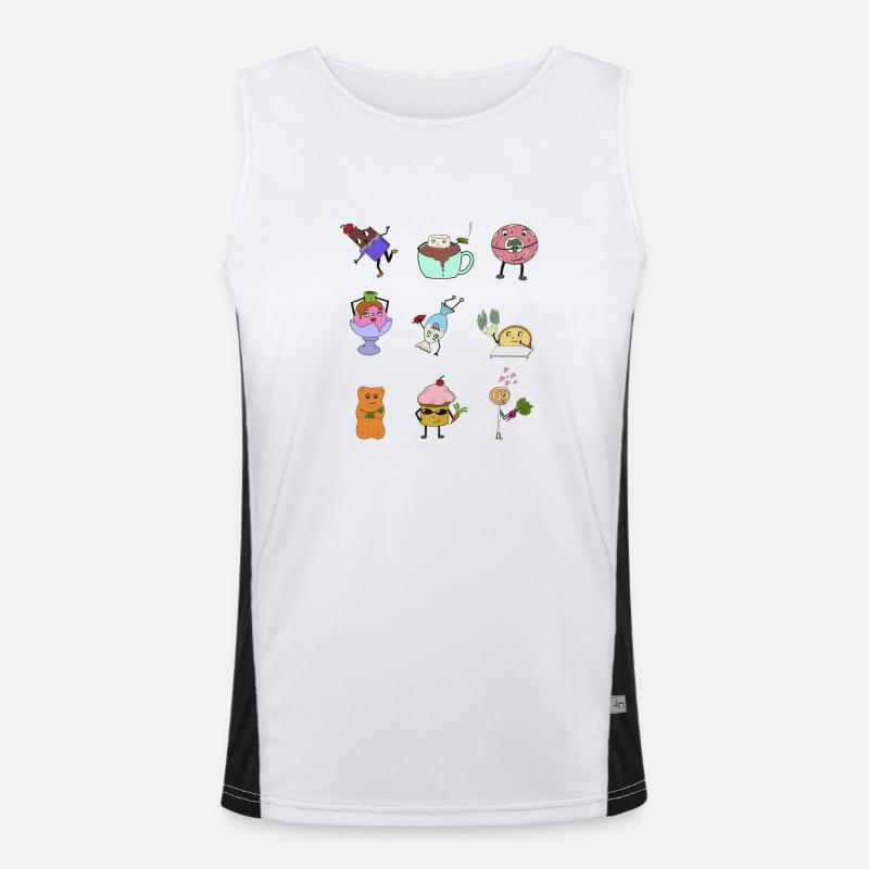 Sweets on a diet Men's Functional Contrast Tank Top 