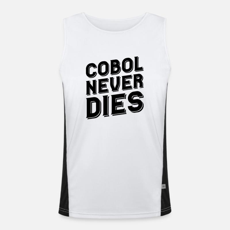 Programming - Men's Functional Contrast Tank Top  - white/black