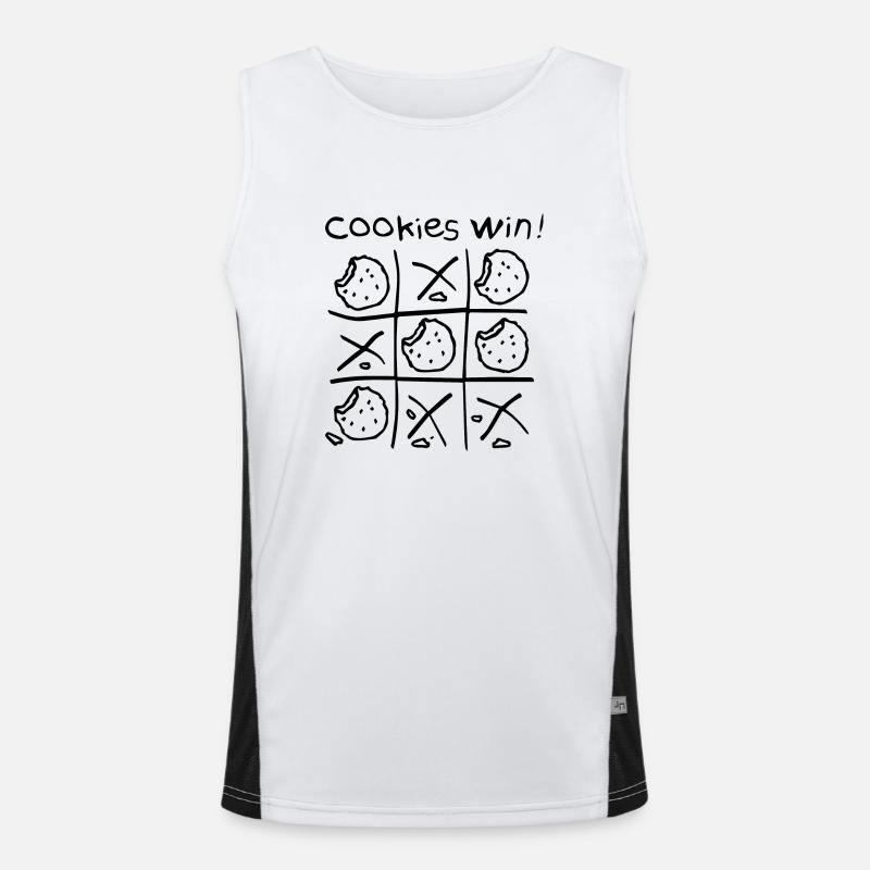 Boardgame Chess Backgammon Game Night - Men's Functional Contrast Tank Top  - white/black