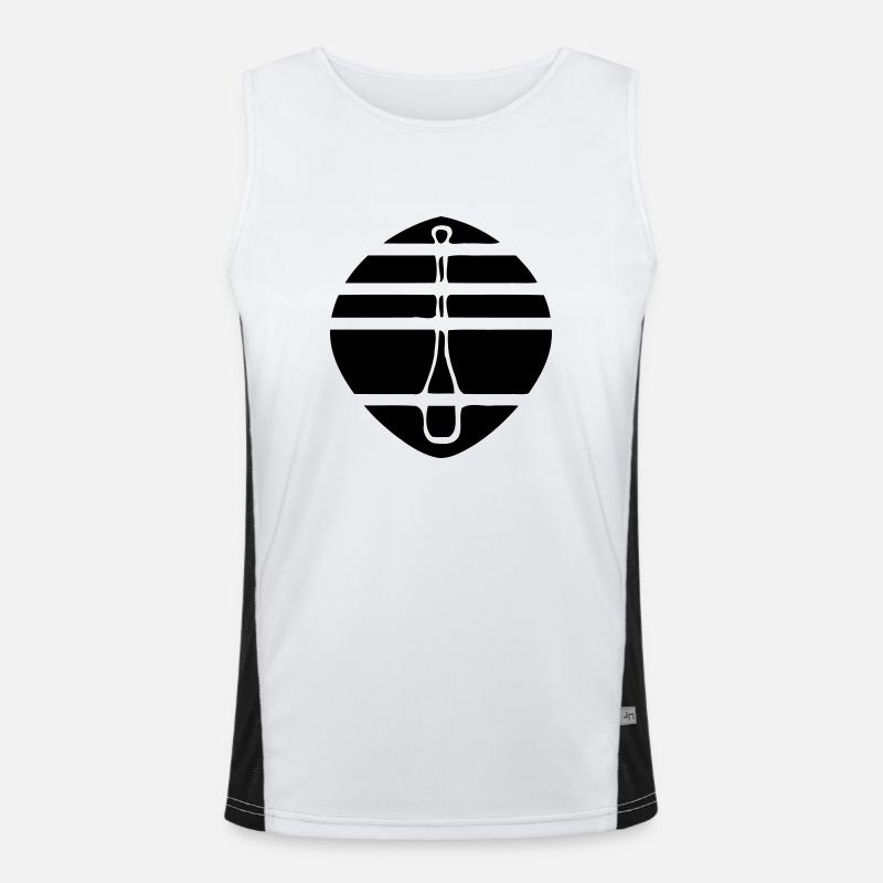 black paddle logo Men's Functional Contrast Tank Top 