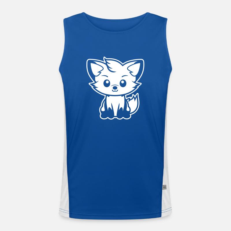 Fuchs Comic Funktionelles Kontrast-Tank Top für Männer 