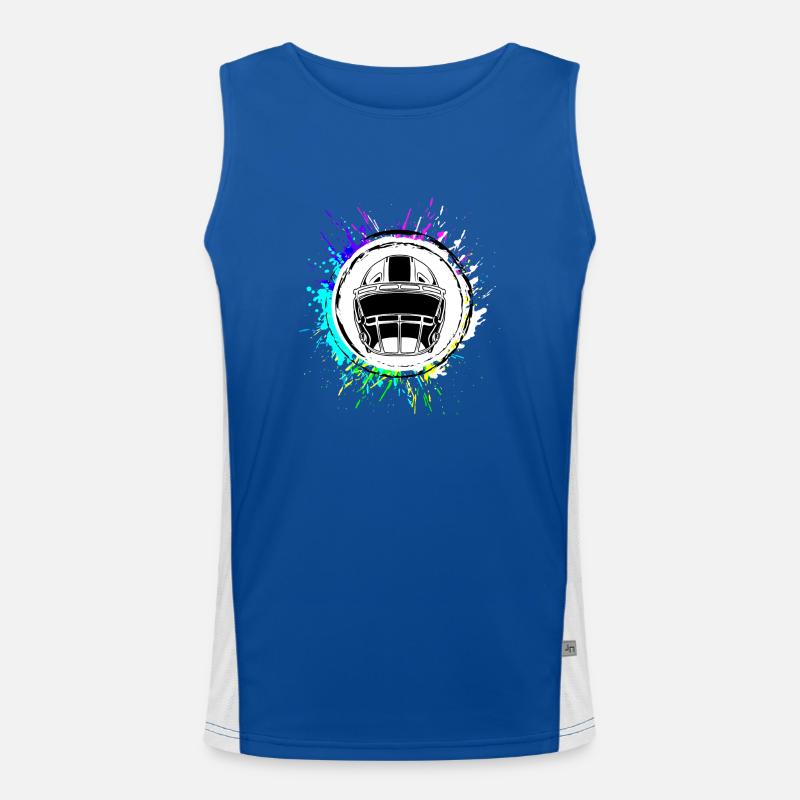 Football Helm Funktionelles Kontrast-Tank Top für Männer 