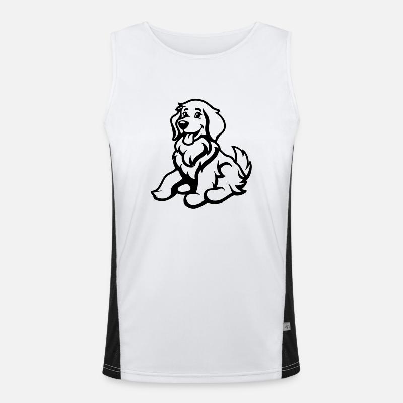 hund comic tier Funktionelles Kontrast-Tank Top für Männer 