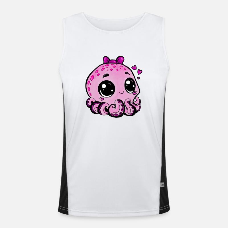 Small jellyfish Men's Functional Contrast Tank Top 