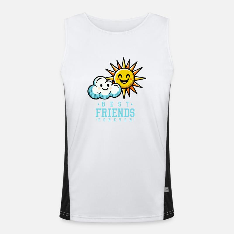 Cloud Sun Best Friends Men's Functional Contrast Tank Top 
