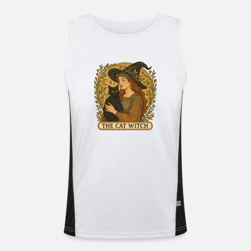Die Katzenhexe Funktionelles Kontrast-Tank Top für Männer 