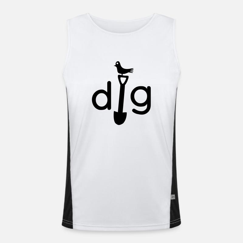 dig from Allotment Envy Men's Functional Contrast Tank Top 